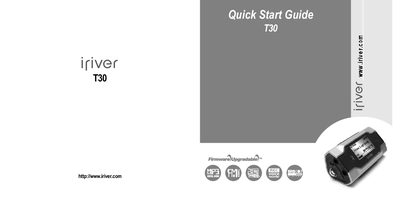 iriver T30 Quick Start Guide
