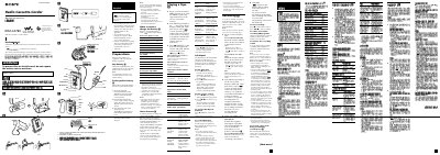 Sony WM-GX780 Radio Cassette-Corder Operating Instructions