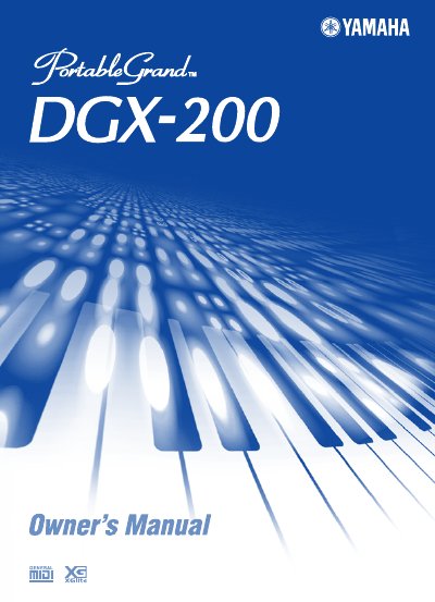 Yamaha DGX-200 Digital Piano User Manual