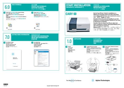 Agilent Cary 60 Spectrophotometer Installation Guide - cover page