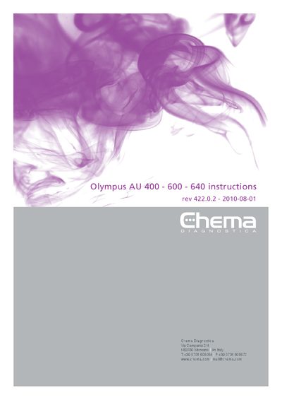 Olympus AU 400/600/640 Analyzer Guidelines - cover page