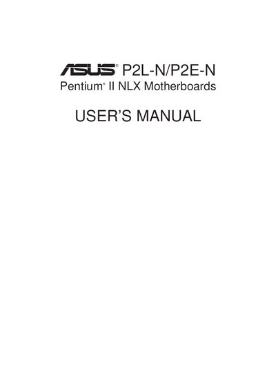 ASUS P2L-N/PE2-N Manual