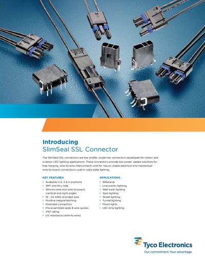 Tyco SlimSeal SSL Connector Product Brochure - cover page