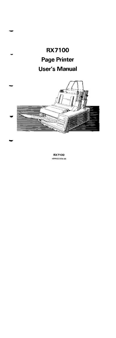 Fujitsu RX7100 Page Printer User Manual - cover page