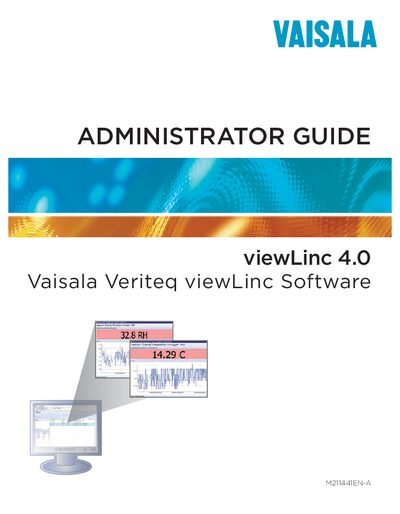 Vaisala viewLinc 4.0 Administrator Guide - cover page