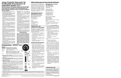 Actron CP7817 Fuel Pressure Tester User Manual - cover page