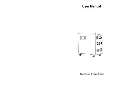 KAPA Energie-1000 Solar Energy Storage System User Manual