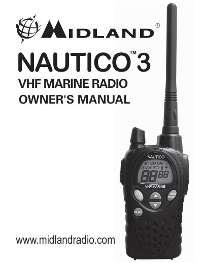 Midland NAUTICO 3 NT3 Series Owner's Manual - cover page