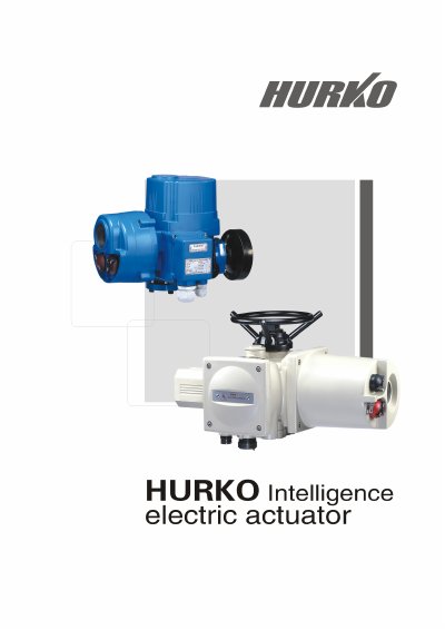 Hurko Intelligent Electric Actuator User Manual - cover page