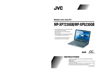 JVC MP‑XP7230GB/MP‑XP5230GB User Manual - cover page