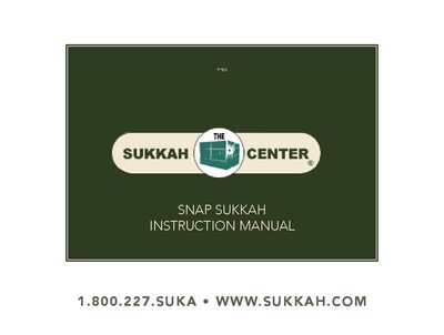 Snap Sukkah Installation Guide - cover page