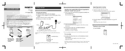 Olympus m:robe MR-100 HDD Music Player User's Manual - cover page