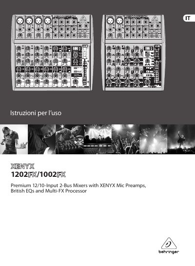 Behringer XENYX 1202FX/1002FX User Manual