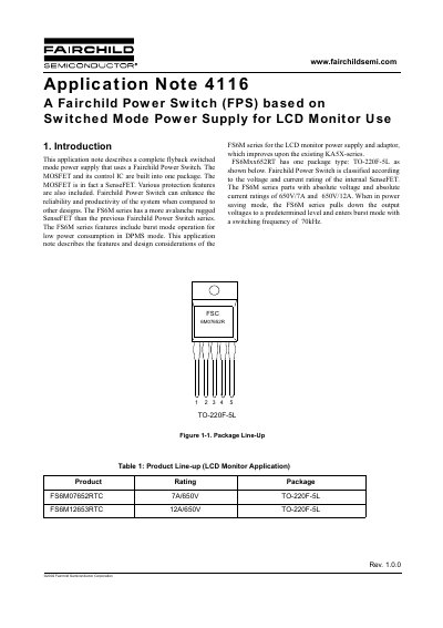 FAIRCHILD AN4116 Manual - cover page