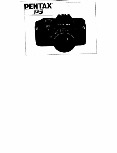 Pentax 35mm SLR Camera Operating Manual - cover page