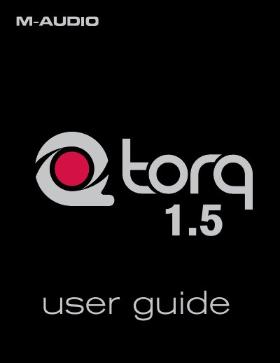 M-Audio Torq 1.5 User Guide - cover page