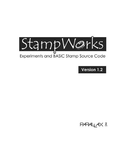 Parallax StampWorks User Manual Version 1.2 - cover page