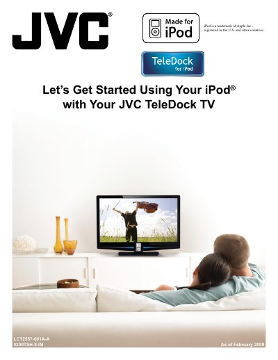 JVC LCT2557-001A-A TeleDock TV iPod User Manual - cover page