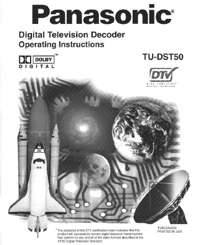 Panasonic TU-DST50 Digital Television Decoder Operating Instructions - cover page