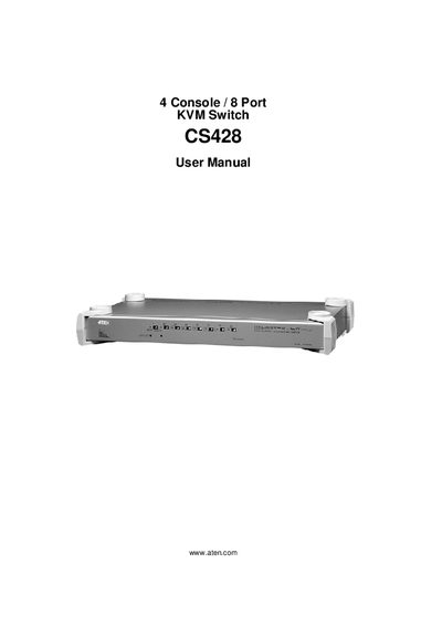 ATEN CS428 KVM Switch User Manual - cover page