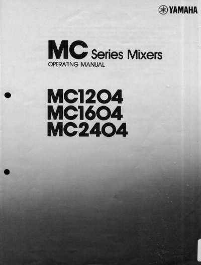 YAMAHA MC1204/1604/2404 Manual - cover page
