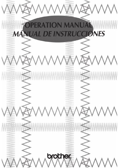 Brother X57117 Sewing Machine Operation Manual - cover page