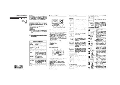 Hanna Instruments HI96740 Nickel LR ISM Instruction Manual - cover page