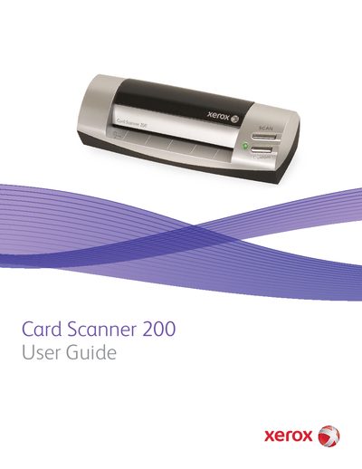 Xerox Card Scanner 200 User Guide - cover page