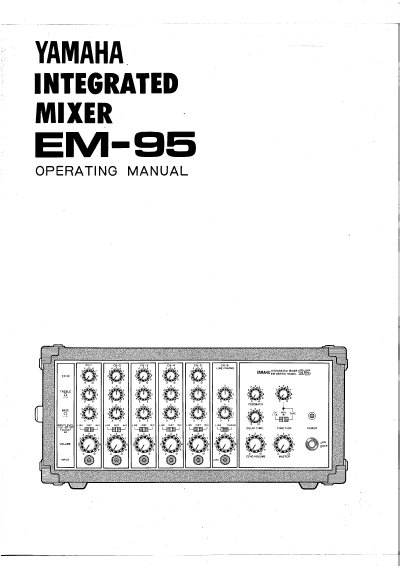 Yamaha EM-95 Integrated Mixer Operating Manual - cover page