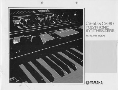 Yamaha CS-50/CS-60 Polyphonic Synthesizers Instruction Manual - cover page