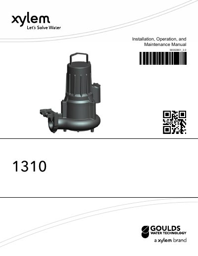Xylem 1310 Series Pump Installation Operation and Maintenance Manual