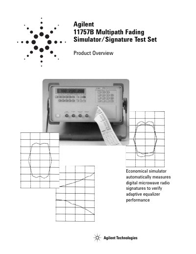 Agilent 11757B Multipath Fading Simulator Product Overview - cover page