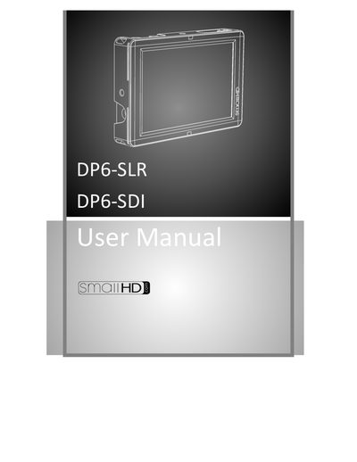 DP6-SLR DP6-SDI User Manual - cover page