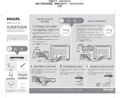 Philips DVD Recorder Quick Start Guide - cover page