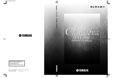 Yamaha CVP-900 Clavinova Owner's Manual
