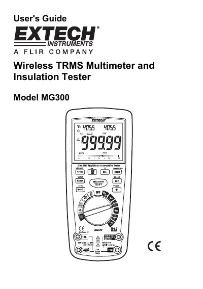 EXTECH MG300 Wireless TRMS Multimeter User's Guide