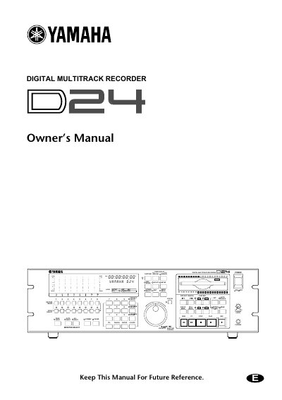Yamaha D24 Digital Multitrack Recorder V2.0 Supplement