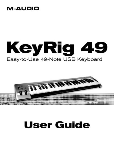 M-Audio KeyRig 49 User Guide - cover page