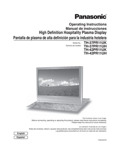 Panasonic TH-37PR11UK TH-37PR11UH TH-42PR11UK TH-42PR11UH user manual(1)