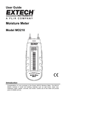 EXTECH MO600 Manual - cover page