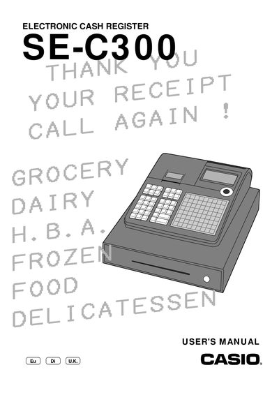 Casio SE-C300 User Manual - cover page