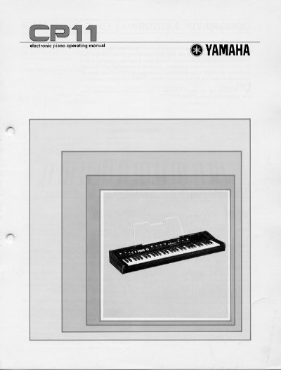 Yamaha CP11 Electronic Piano Owner's Manual - cover page