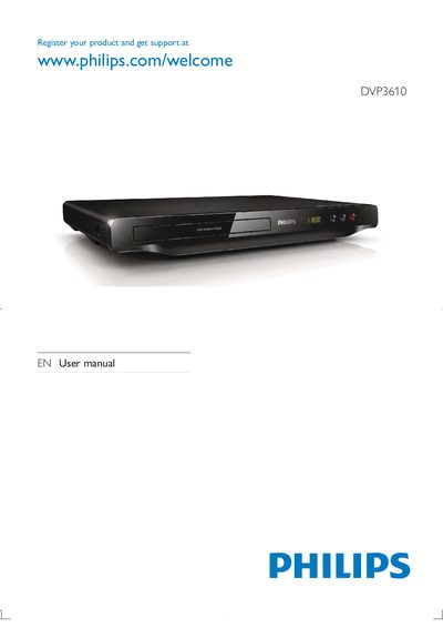 Philips DVP3610 DVD Player User Manual - cover page