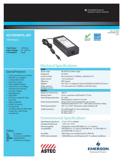 Emerson AD10048P3L-001 Handbook - cover page