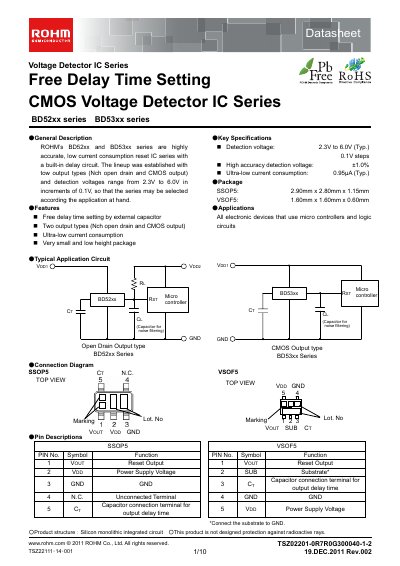 ROHM BD5240FVE Manual - cover page