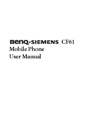 BenQ CF61 Mobile Phone User Manual