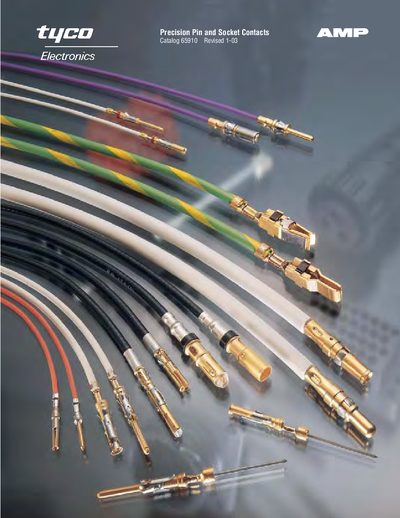 TYCO ELECTRONICS AMP Precision Pin Socket Contacts Catalog 65910 Revised 1-03 - cover page
