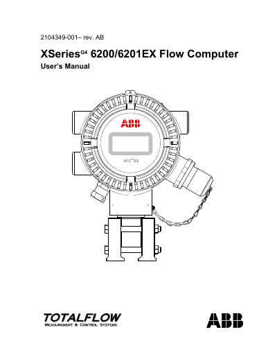 Totalflow XSeriesG4 6200/6201EX Flow Computer User Manual
