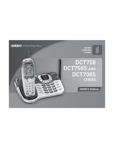 Uniden DCT758 DCT7585 DCT7085 Manual(1)(1)