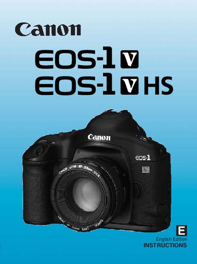 Canon EOS-1V Camera Instruction Manual - cover page